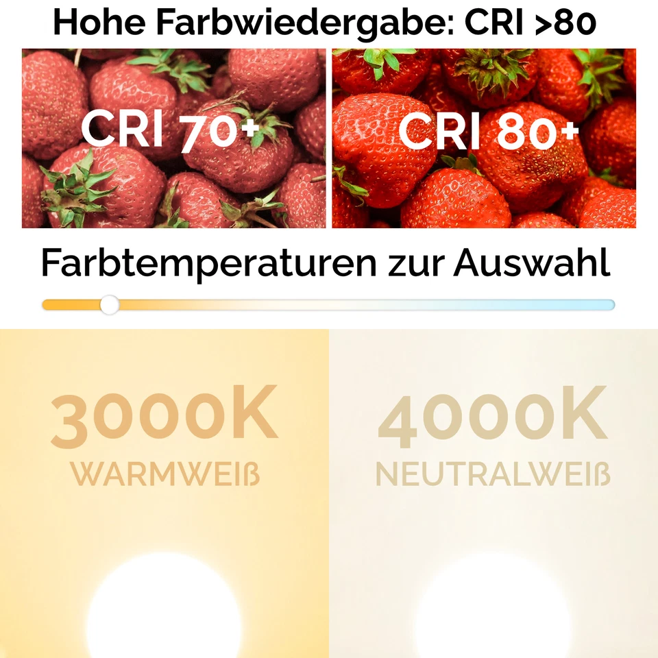 LUMILED 6x E27 LED Lampen 8W = 75W 1055 lm warm/neutral A60 Leuchtmittel Birnen - Bild 3 von 4