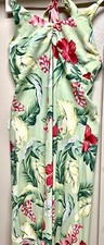 NEW WITH TAGS KauaIana Hawaiian Dress Medium  Made Hawaii  Rayon Tea Length Aloh