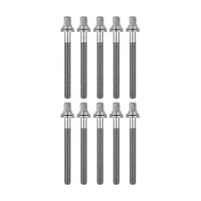 10 Drum Tension Rods 2" (52mm) Chrome with Washers Diameter 7/32" Drum Part