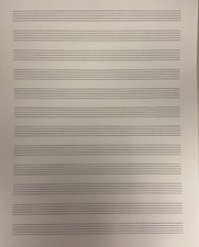 Blank Staff Sheet Music Paper - 30 Sheets Front & Back - For Singers, Musicians