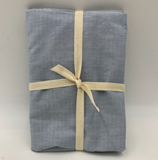 Pottery Barn Kids Organic Chambray Reversible Side Tie Sham Navy Standard 9970B