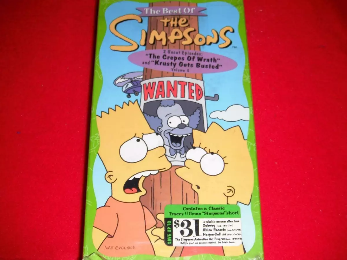 The Best of The Simpsons VHS 1997 The Crepes of Wrath Krusty Gets