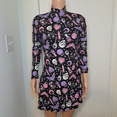 Dolls Kill Twisted Magic Turtle Neck Mini Dress Pastel Cute Goth Halloween | eBay Dolls Kill Twisted Magic Turtle Neck Mini Dress Pastel Cute Goth Halloween | eBay