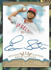 ERVIN SANTANA 2011 TOPPS TIER ONE AUTOGRAPH AUTO CARD #'D /549 MLB ANGELS