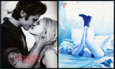 1993 Drew Barrymore sexy lingerie photo Guess fashions vintage print ad