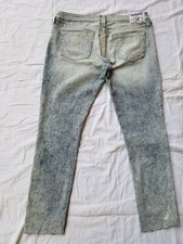 True Religion Women's Skinny Light Blue Wash Faded Light Stone Washed 30 X L29