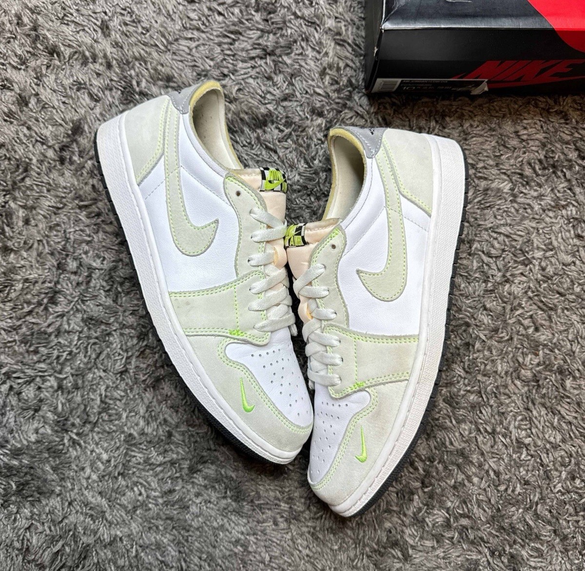 Size 10.5 - Air Jordan 1 Retro OG Low Ghost Green | eBay