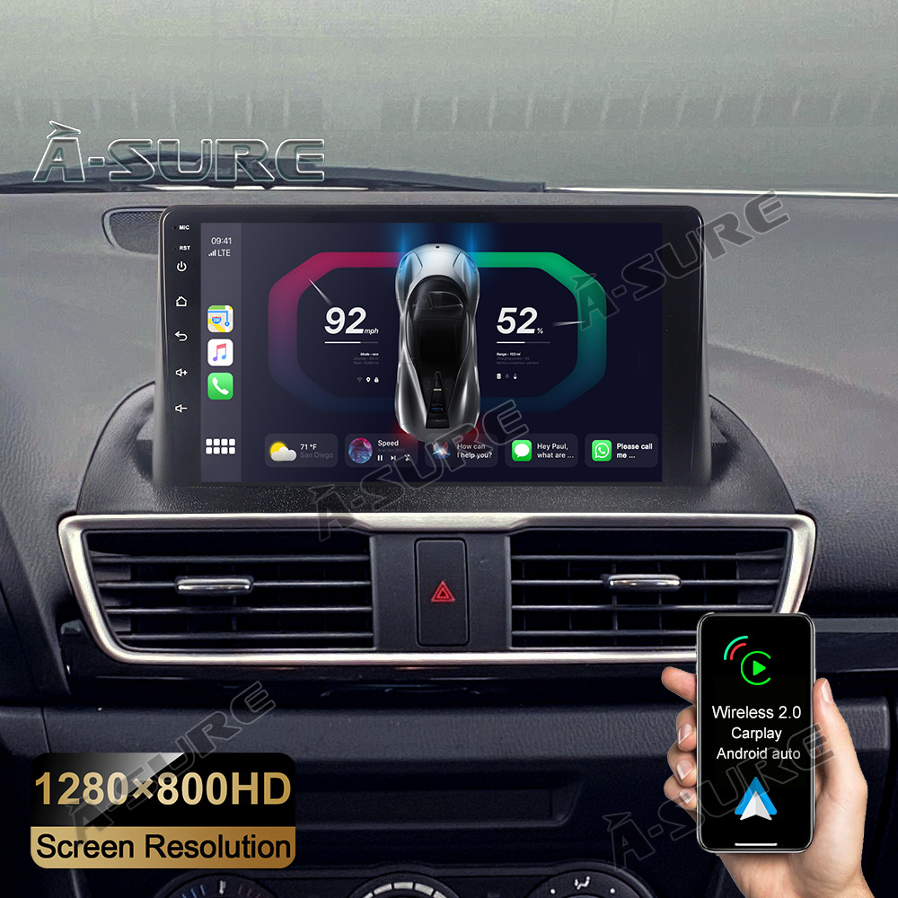 232GB Android 12 Radio Navi GPS SWC Carplay für Mazda 3 bj. 2014-2018 Low-end
