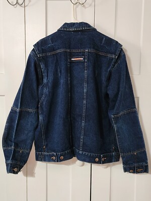 VTG 90s LUGZ Blue Denim Riveting Style Jean Jacket Size XL | eBay