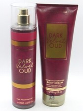 BATH BODY WORKS DARK VELVET OUD FRAGRANCE MIST BODY CREAM SET