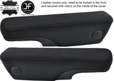 Schwarz Doppel Naht 2X Sitz Armlehne Leder Abdeckung Für Ford Galaxy MK1 MK2