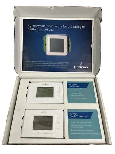Emerson SenSi Wi-Fi Thermostat 1F87U-42WF and 1F85U-22PR Programmable Thermostat