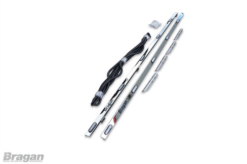 Side Bar Trims Skirts Strip + Amber LEDs To Fit MAN TGX Stainless Steel 6x2 6x4 - Picture 4 of 7