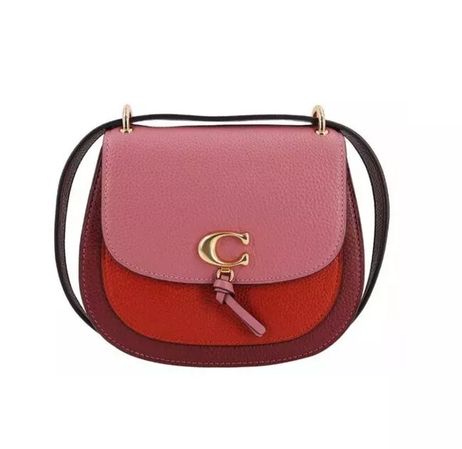 NWT COACH REMI SADDLE BAG IN COLORBLOCK ROSE MULTI 350