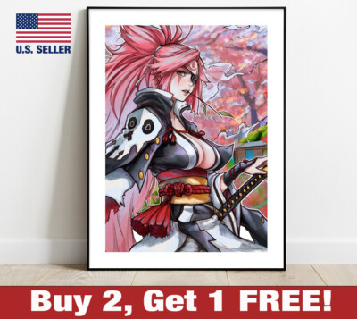 Guilty Gear Baiken Poster 18'' x 24'' Print Strive Game Room Wall Art Decor 3