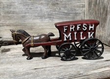 Cast Iron Vintage looking horse and buggy