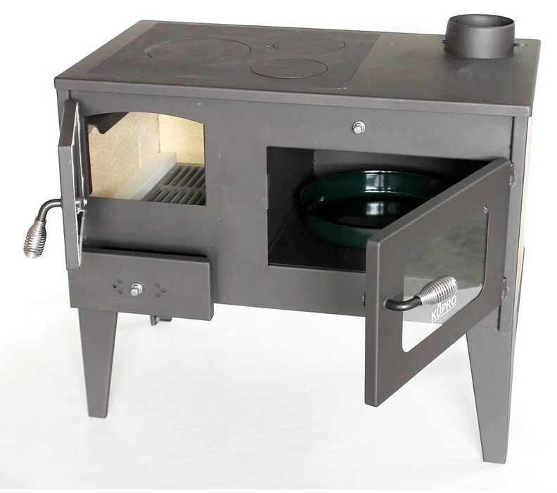 Wood Burning Cooking Stove With Oven And Cast Iron Top Plate 7.56 kw