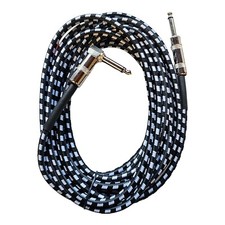 20ft 1/4" Right Angle HD Audio Instrument Cable Guitar Bass Amp Cord Wire