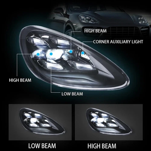 LED DRL Headlight For Porsche Cayenne 2011-2018 LED Front Turn Signal Assembly - Picture 5 of 11