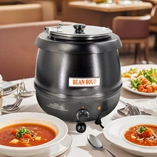 Hakka 11 Qt Soup Warmer Countertop Food Kettle Commercial Electric Sauces Pot
