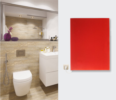 Infrarot Glasheizkörper Wand Heizpaneele 50x50 350W viele Farben und als Spiegel