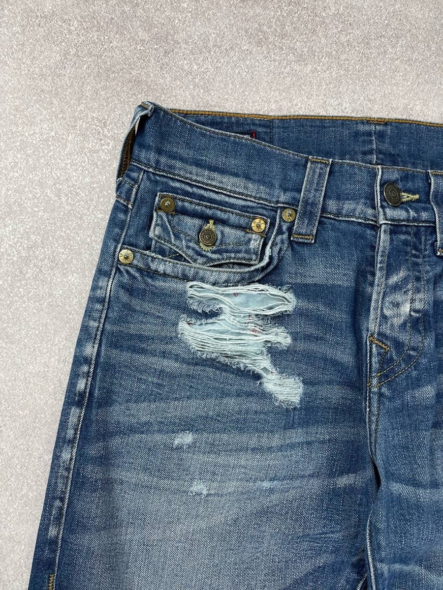 Men's True Religion Ricky Distressed Denim Jeans Size 30 | eBay