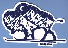 NEW AUTHENTIC PATAGONIA NORDIC BISON BUFFALO STICKER OUTDOOR SKIING MOUNTAINS