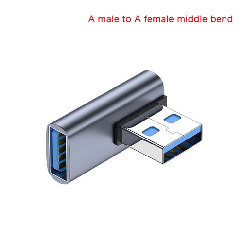 USB-A Mobile Phone Adapter USB C to USB A Adapter Right Angle Type C Conenctor - Photo 9/20