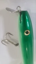 Pikie Jointed Wooden Metal Lipped 11" Custom Made 4.7oz Saltwater Bass Lure Gren
