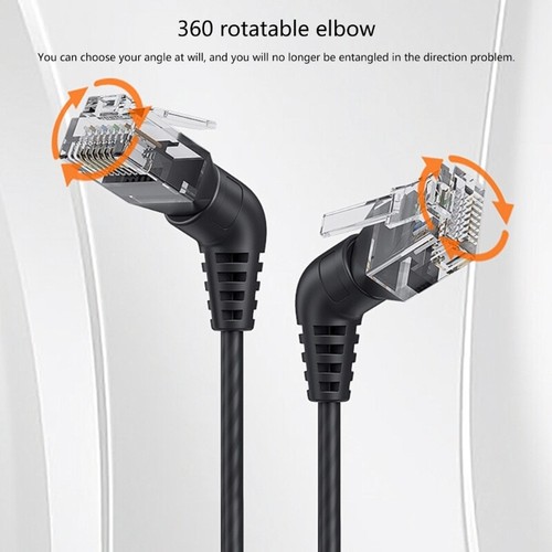 CAT6A Ethernet Cable 360 Degree Rotatable LAN Networking Cable 10Gbps 500MHz - Afbeelding 5 van 14