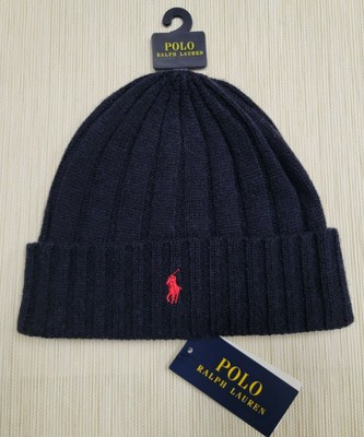 NAVY WOOL BEANIE HAT 