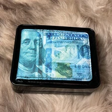 NIB Buckle-Down Men's Bi-fold Wallet -  Colorful Hundred Dollar $100 Bill Design