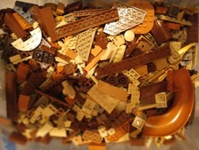 0,5 Kg Lego   Steine Platten Braun Konvolut+2 Figuren+Extra.