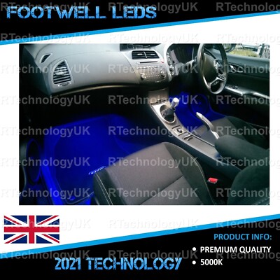 PREMIUM BLAUE FUSSWELL LEDs GLÜHBIRNEN LICHT kompatibel mit LEXUS IS 2013 + MK3
