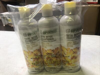 (3 Pack) SUPERFOODS - Total Detox CONDITIONER - Ginger, Charcoal & Matcha, 12 oz