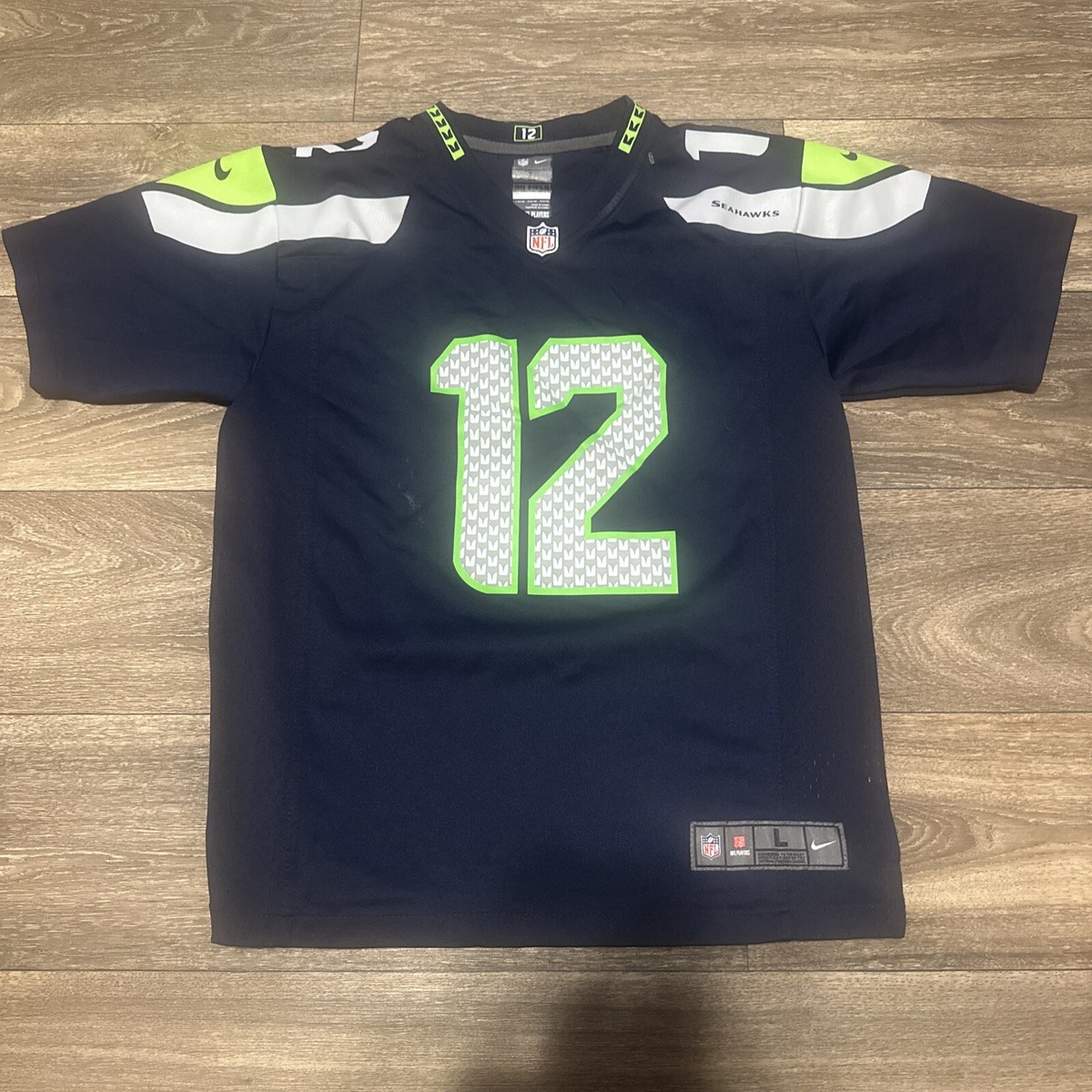 Nike On Field Seattle Seahawks 12th Fan #12 Blue Jersey Youth