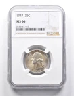 MS66 1947 Washington Quarter NGC *9917
