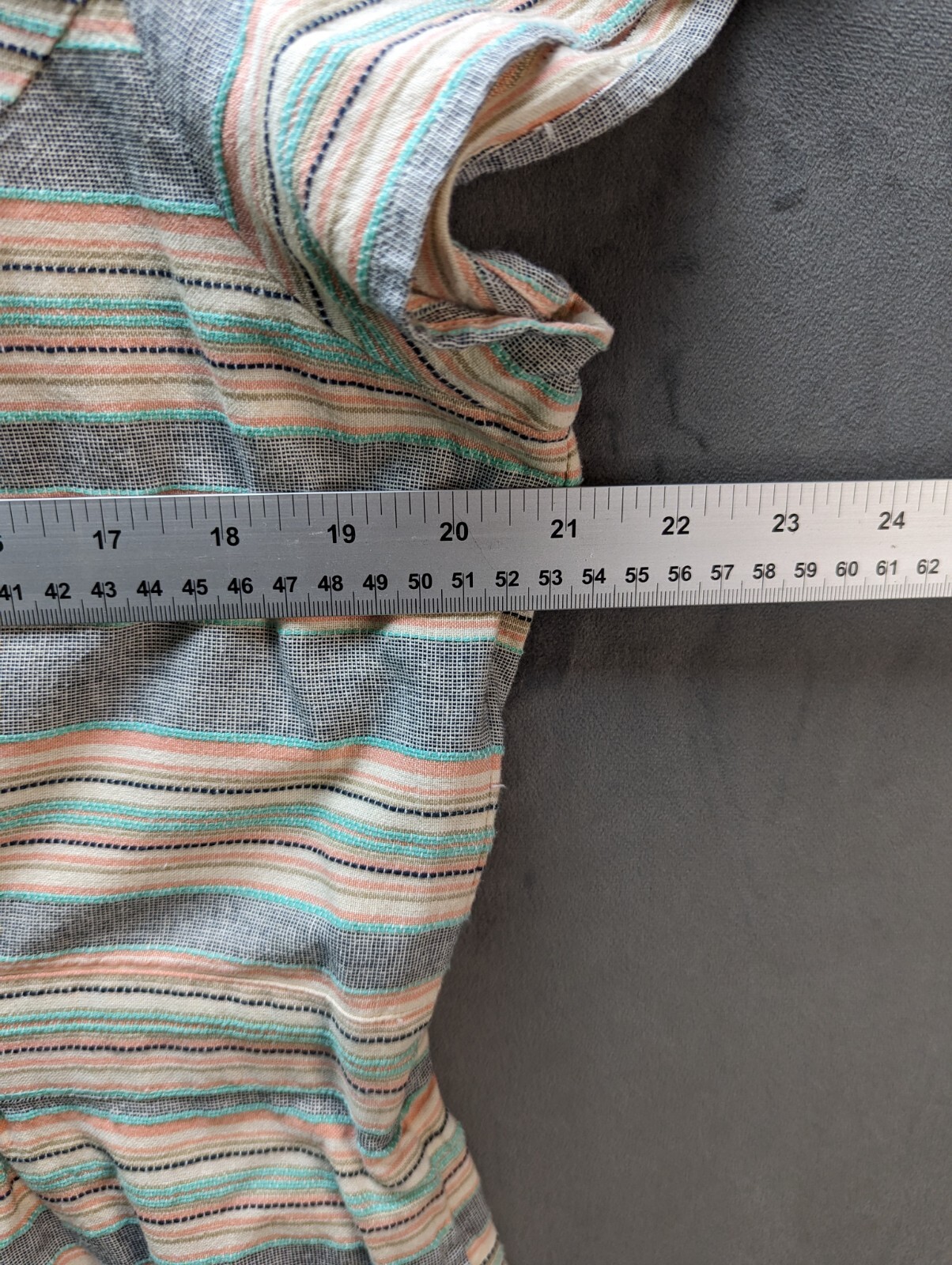 Fat face Smock Dress Size 18 100% Cotton Woven Multicolour Stripe With Pockets image 7