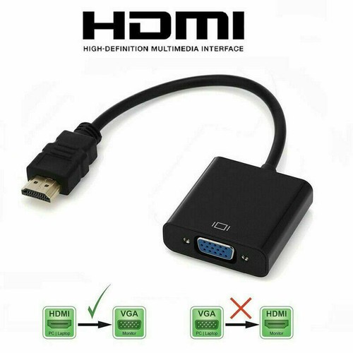 HDMI macho a VGA hembra cable convertidor adaptador para PC | eBay