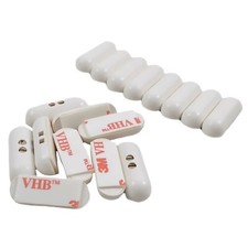 White Magnetic Pill Door Window Security Alarm Contact Terminal - 20 Pack 