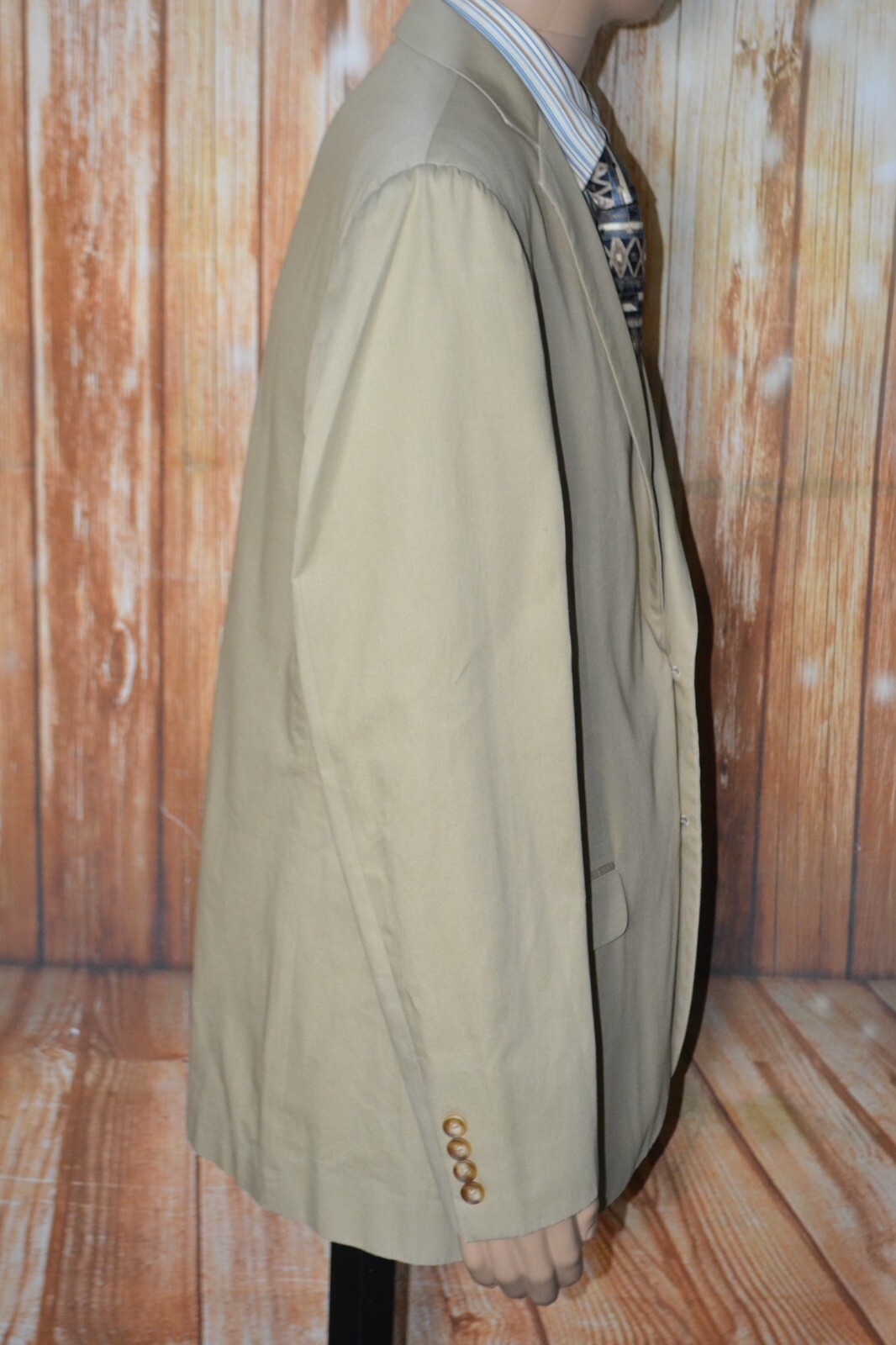 Brooks Brothers Men Fitzgerald Khaki Parial Lining 2 Button Sports Coat Sz 44R thumbnail 7