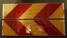 Rear marking plates lorry van luton large reflectors 59cm by 14.5cm 