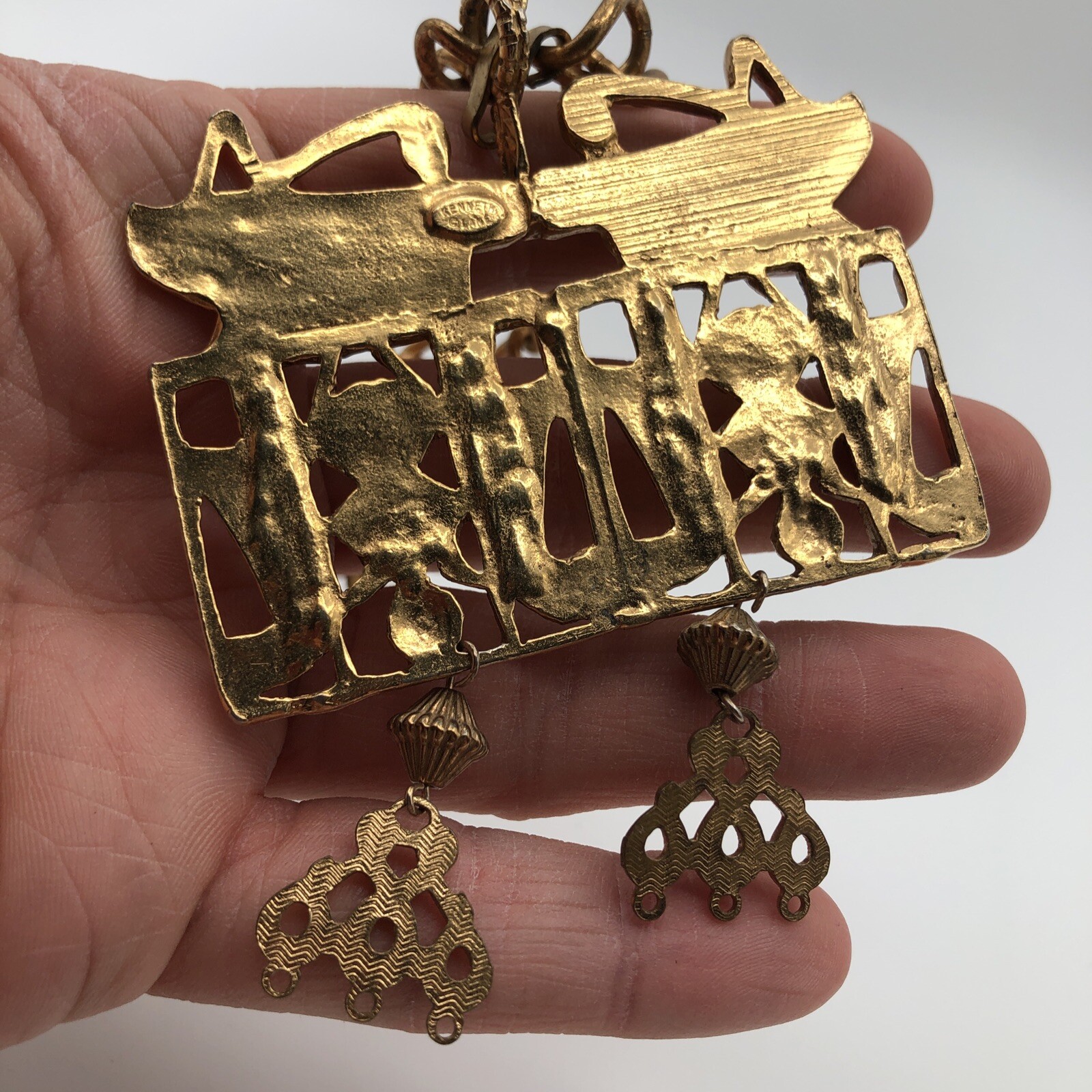 Vintage KJL Kenneth Jay Lane Egyptian Revival Sca… - image 3
