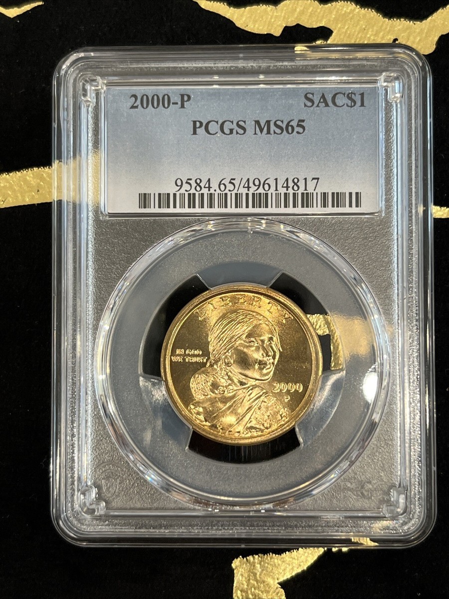 2000-P SAC$1 Sacagawea Dollar PCGS MS 65 Beautiful Shiny Native
