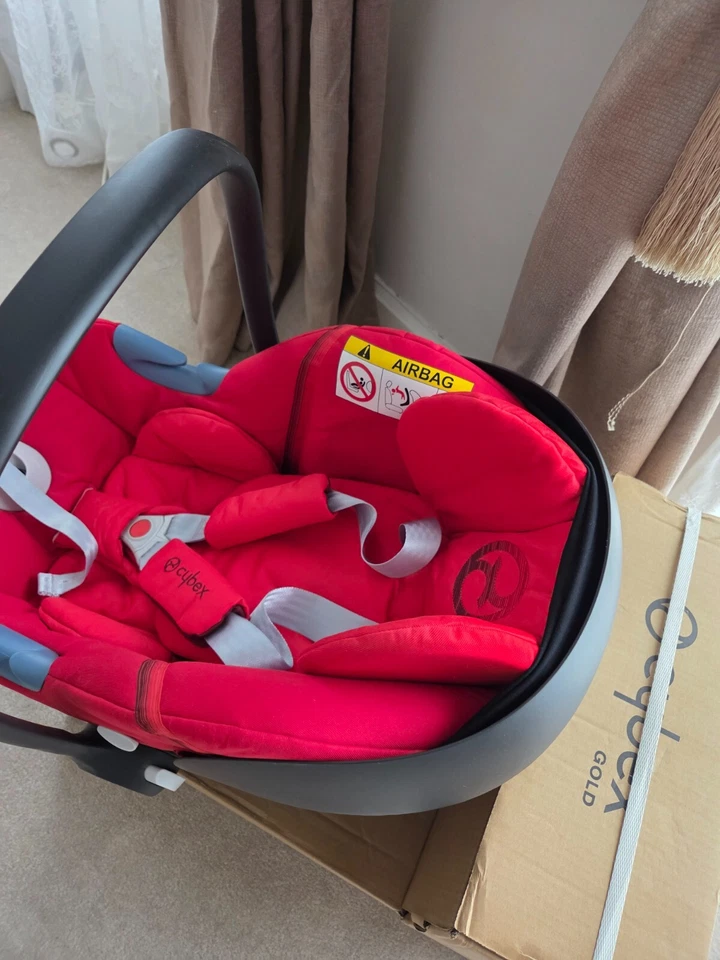 Cybex Aton M GOLD i-Size Babyschale Basis M Kind AUSSTELLUNGSSTÜCK Priam Platinum - Bild 4 von 4