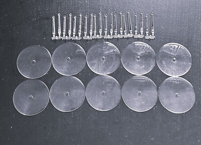 1/3/5/10 60mm Clear Round Flying Jump Base | BALL Top Stem Warhammer 40k AoS Lot
