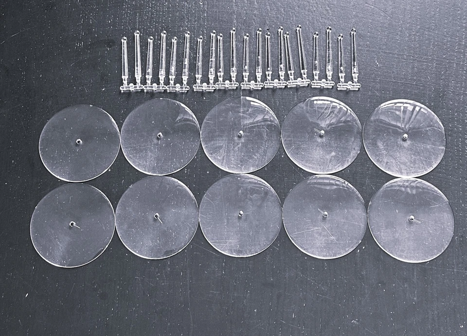 1/3/5/10 60mm Clear Round Flying Jump Base & Ball Top Stem Warhammer 40k AoS Lot