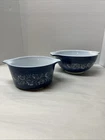 Vintage Blue & White Pyrex mixing bowl - Colonial Mist #442 & #473-B