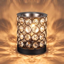 Crystal Wax Melt Warmer Candle Wax Warmer for Scented Wax 2 in 1 Wax Melts Fragr