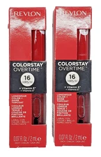 2 PACK Revlon ColorStay Overtime 16HR Liquid Lip Color- 040 Forever Scarlet